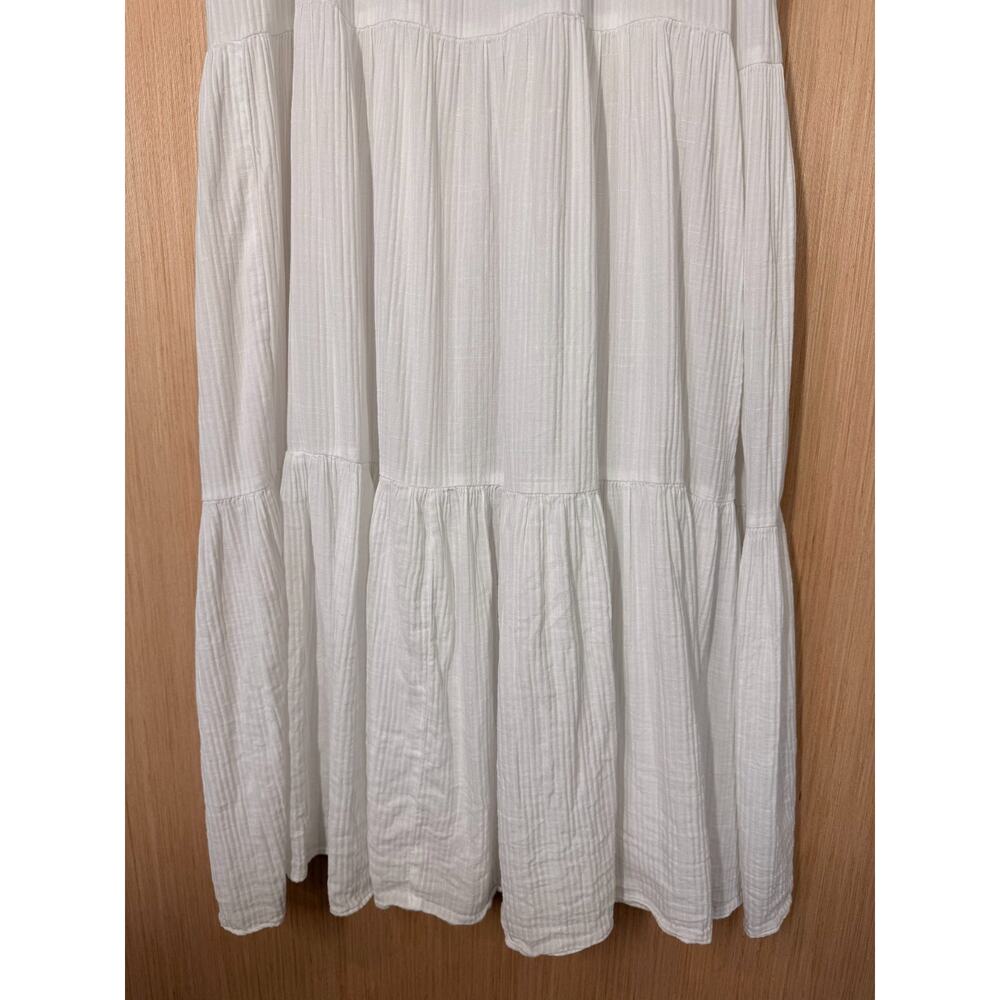 J Crew Bow Back Tiered Maxi Dress In Soft Gauze Womens Size Large White - Picture 4 of 15